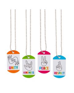 Humankind and Diversity Dog Tag Necklaces