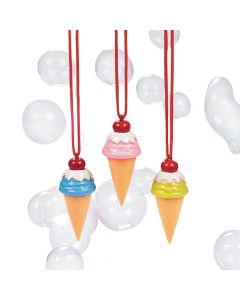 Ice Cream Cone Bubble Bottle Necklaces