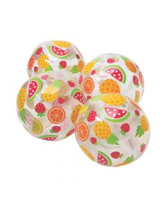 Inflatable 11" Fruit Print Medium Beach Balls