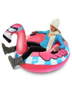 Inflatable GoFloats™ Flying Flamingo Winter Snow Tube