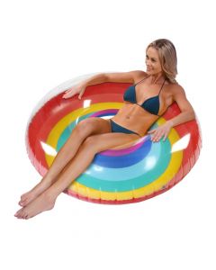 Inflatable GoFloats™ Rainbow Tube Raft