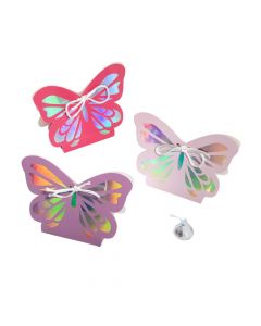 Iridescent Butterfly Favor Boxes – 12 Pc.