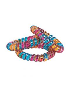 Iridescent Phone Cord Spiral Bracelets