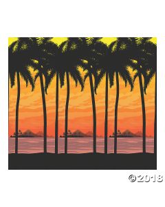 Island Luau Sunset Scene Setter