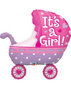 Its a Girl Baby Stroller Foil Balloon