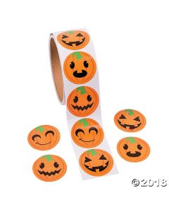 Jack-O-Lantern Face Stickers