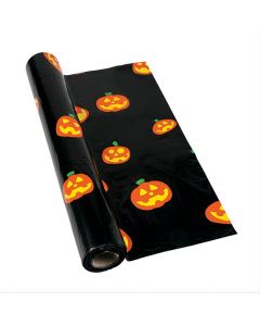 Jack-O'-Lantern Plastic Tablecloth Roll