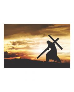 Jesus with Cross Backdrop Banner