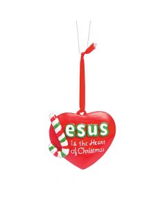 Jesus is the Heart of Christmas Ornaments