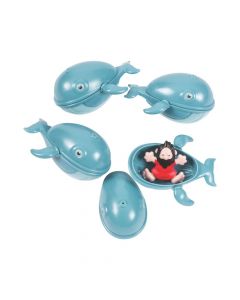 Jonah and the Whale Toy-Filled Plastic Easter Eggs - 24 Pc.