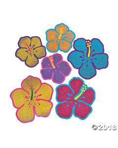 Jumbo Glitter Hibiscus Cutouts