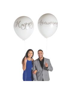 Jumbo Happy Anniversary 36" Latex Balloons