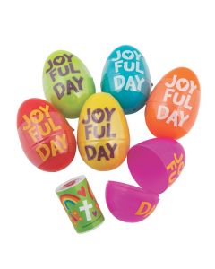 Jumbo He Lives Prism-Filled Easter Eggs - 24 pc.