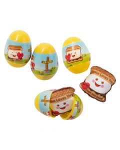 Jumbo Jesus Loves You S'More Toy-Filled Plastic Easter Eggs - 12 Pc.