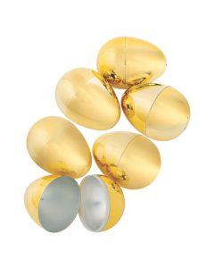 Jumbo Metallic Gold Easter Eggs