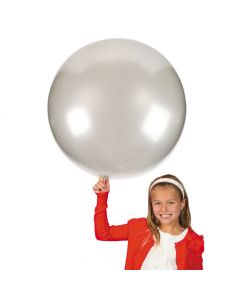 Jumbo Silver 36" Latex Balloon