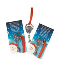 Key For Santa Christmas Ornaments with Card