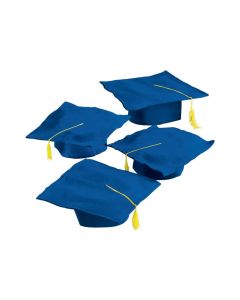 Kids' Blue Graduation Felt Mortarboard Hats