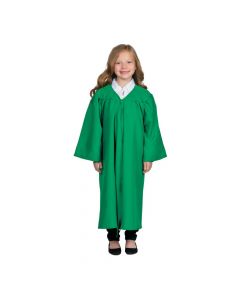 Kids' Green Matte Elementary School Graduation Robe