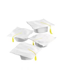 Kids' White Graduation Felt Mortarboard Hats