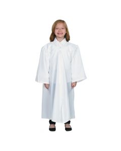 Kids' White Matte Elementary School Graduation Robe