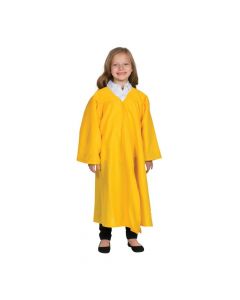 Kids' Yellow Matte Elementary School Graduation Robe