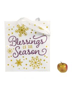 Large Blessings of the Season Laminated Tote Bags