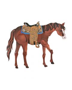 Large Brown Horse Jointed Cutout
