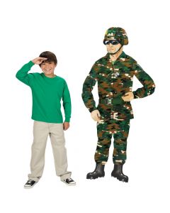 Large Camouflage Army Guy Jointed Cutout