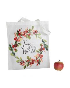 Large Joy to the World Laminated Tote Bags