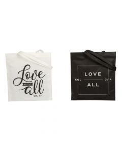 Large Love Above All Tote Bags