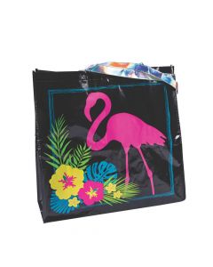 Large Luau Flamingo Tote Bags