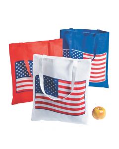 Large Patriotic Flag Tote Bags