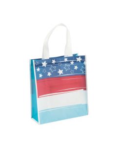 Large Red, White and Blue Parade Tote Bags