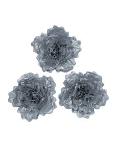 Large Silver Tissue Flower Decorations