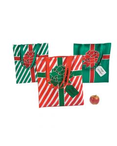 Large Wrapped Christmas Present Tote Bags