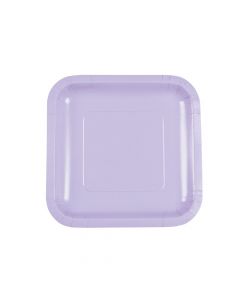 Lavender Square Paper Dessert Plates