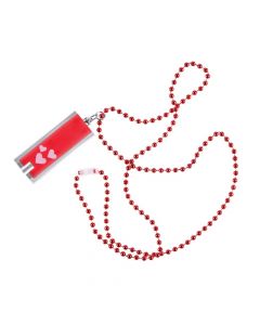 LED Valentine Flashlight Beaded Necklaces