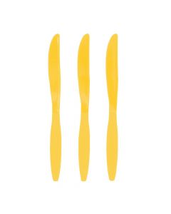 Lemon Yellow Plastic Knives