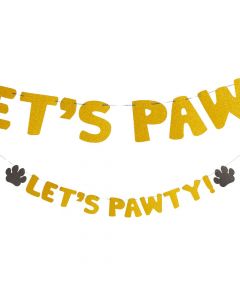 Let’s Pawty Glitter Garland