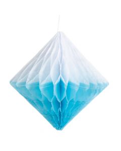 Light Blue Hanging Diamond Honeycomb Decorations