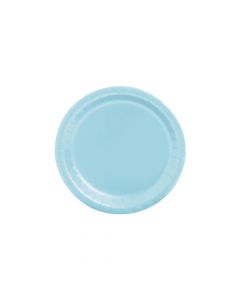 Light Blue Paper Dessert Plates
