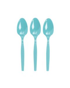 Light Blue Plastic Spoons