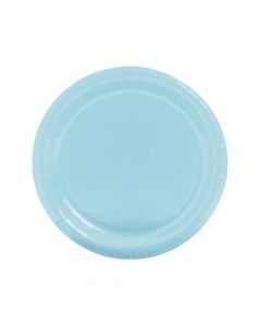 Light Blue Round Paper Dinner Plates