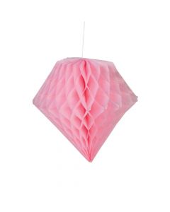 Light Pink Diamond Tissue Paper Hanging Decorations