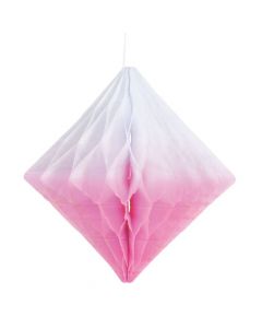 Light Pink Hanging Diamond Honeycomb Decorations