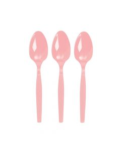 Light Pink Plastic Spoons