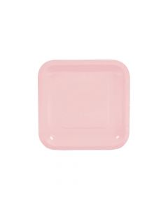 Light Pink Square Paper Dessert Plates