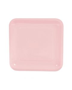 Light Pink Square Paper Dinner Plates