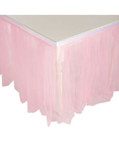 Light Pink Tulle Table Skirt